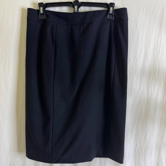 Express Women's Black Wool Blend (96% Wool & 4% Spandex) Pencil Skirt Size 4 - Picture 1 of 5